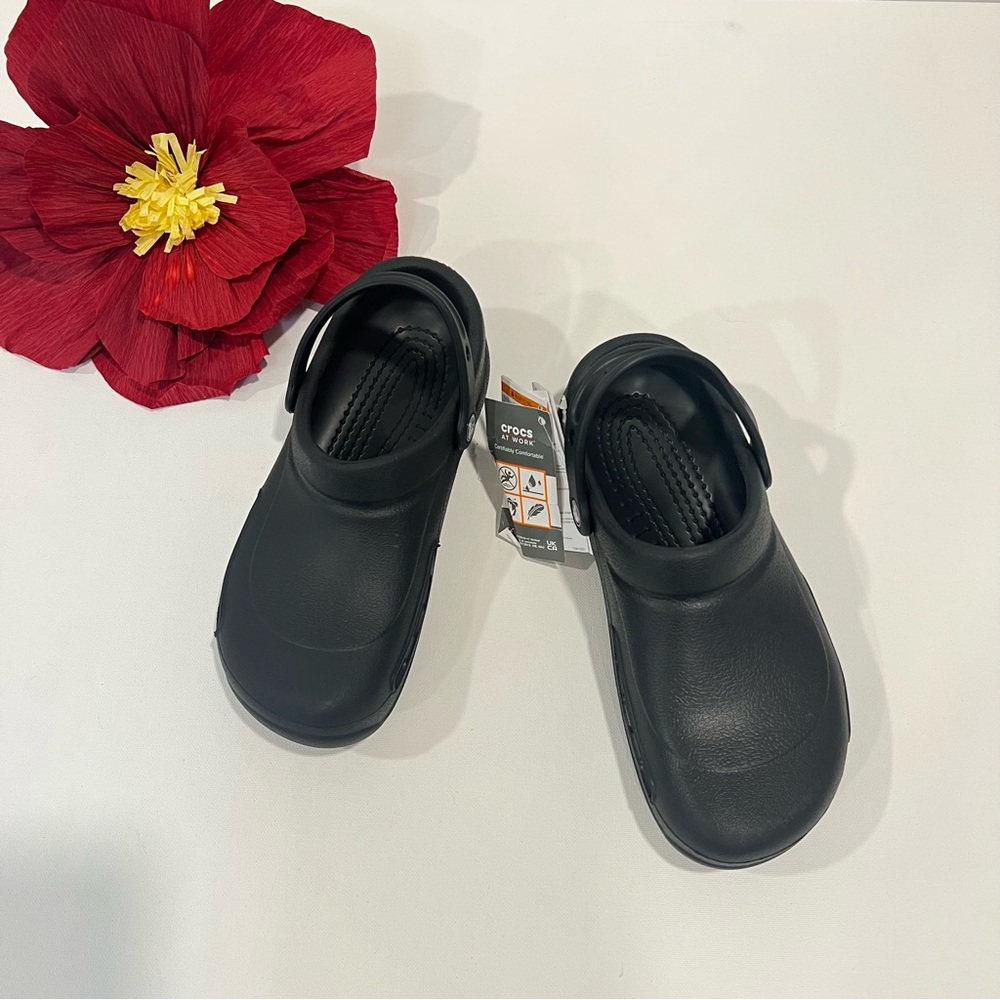 CROCS Black 9 Women’s 7 Men Unisex Bistro Work Clog With Back Strap - Reemoly